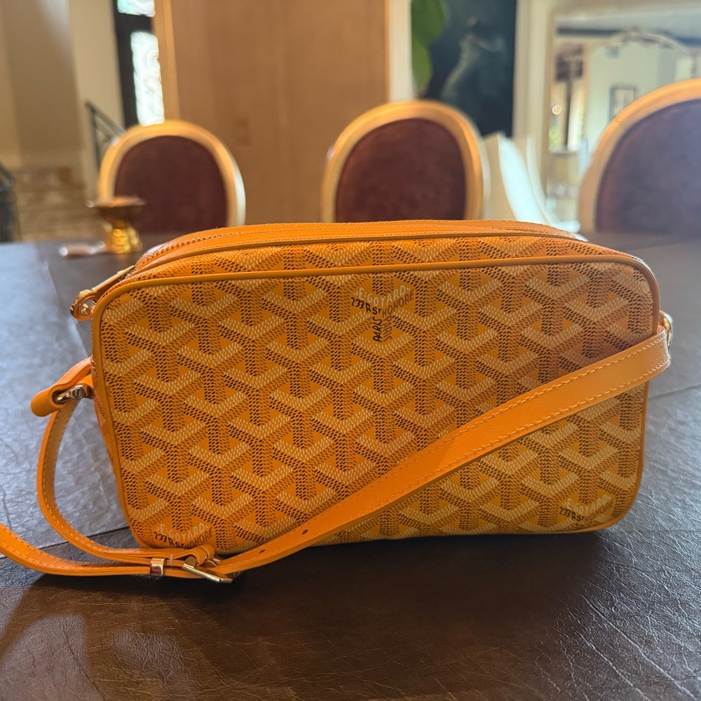 Goyard Mini Bag in yellow & white.